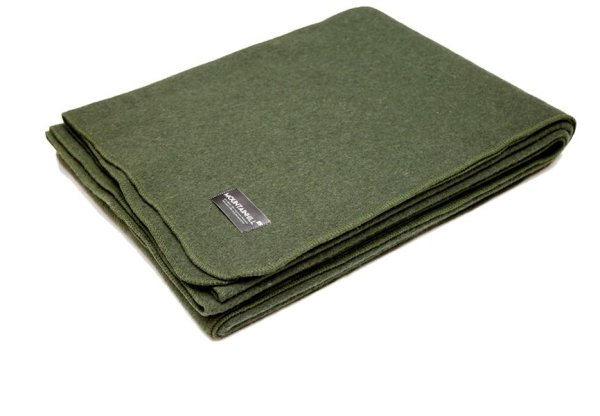 couverture en laine MOUNTAINHILL olive - 150 x 225
