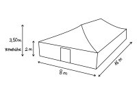 tente polyvalente GPXL 8 x 16 m
