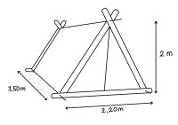 Tente viking naturelle - dimensions : 220 x 350 x 200 cm