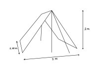 tente en coin grande 3 x 2,50 naturelle