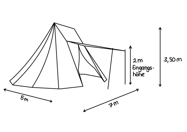 tente saxonne 5x7 naturelle