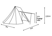 tente saxonne 5x7 naturelle