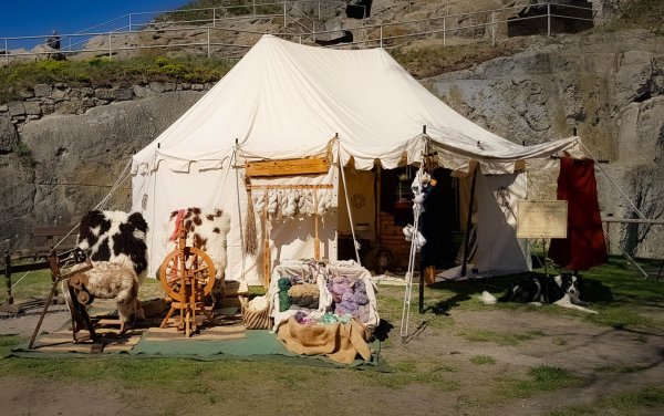 tente de lansquenet Anthenius 170 - à deux mâts naturelle