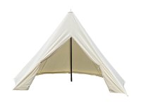 tente à  mât central Ø 3,50 m naturelle