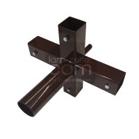 raccord en croix 54x54 mm - Ø 55 mm avec tenon