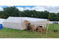 tente murale, tente maison naturelle 4,50 x 3,50 m