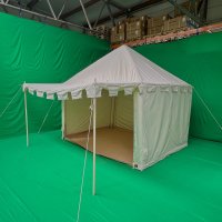 blowee Ritterzelt 3x4, natur mit Bodenplane (abnehmbar)