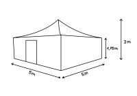tente polyvalente GPS 5 x 5 m naturelle
