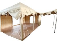 blowee Ritterzelt 4x6, natur mit Bodenplane (abnehmbar)